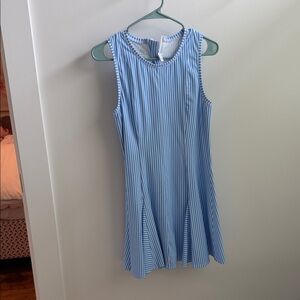 Addison Bay Sky Blue Striped Kids Dress